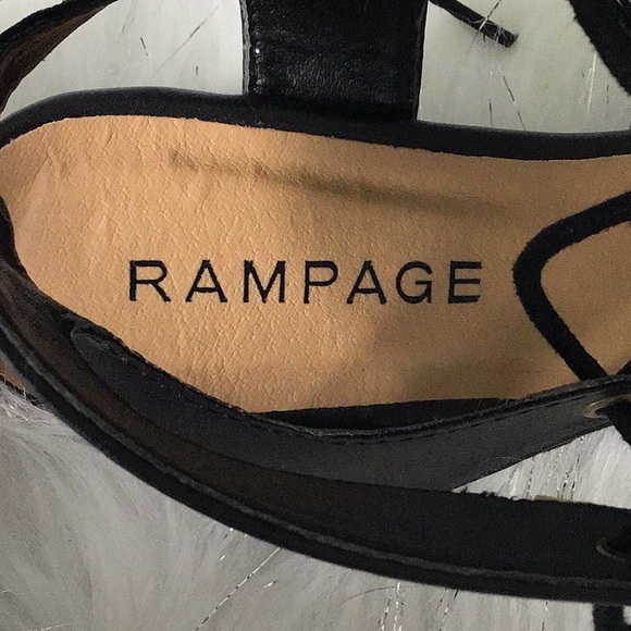 Rampage Black & White Ankle Lace Up Flat - Picture 5 of 6